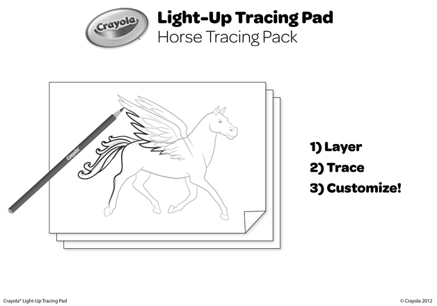 Horse Tracing Pack Coloring Page | crayola.com